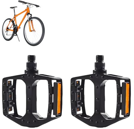 2PCS Bike Pedals,Non-Slip Mountain Bike Pedals with Reflectors,Suitable Flat for Road&Mountain Trekking and City Bike