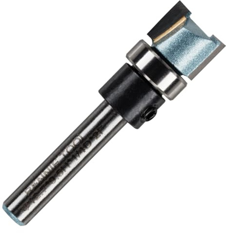Rennie Tool 12.7mm Cut x 9.5mm Flute x 1/4 Shank Guided Profiler Router Bit | Tungsten Carbide Tipped. Ideal for Flush Trimming And Profiling. 1/2 Diameter Flush Trim Straight Router Cutter Bit.