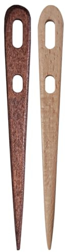 Nähnadeln Holz Großes Öhr - 2 Stück Doppelt Großes Öhrs Mehrzweck Strick- und Häkelnadeln | Sticknadeln Tapisserie Nadel Basteln DIY Handarbeit, Zubehör, Garn, Wolle
