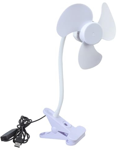 FANSHINUO Ventilateur de table à col de cygne réglable avec câble USB de 167 cm et base à clip pour la maison, le bureau, le refroidissement par USB
