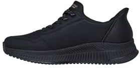 Skechers Bobs Squad 4 ZapatosMujer | Tenis informales, sin cordones, plantilla de espuma viscoelástica, almohadilla para el talón, suela flexible