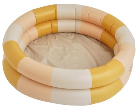Picysa Aufblasbarer Bällebad für Kleinkinder, Ballgrube für Kinder, Laufstall in runder Form, 143 x 30 cm, buntes PVC, innen und außen, mit Sicherheitszaun für Spielzeug