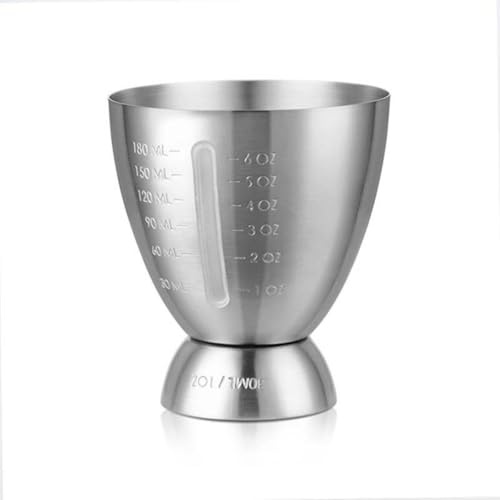 Tazza di misurazione precisa in acciaio inossidabile 304 con classificazione accurata per esperimenti scientifici di cocktail, 180 ml, per vino, cocktail, barista