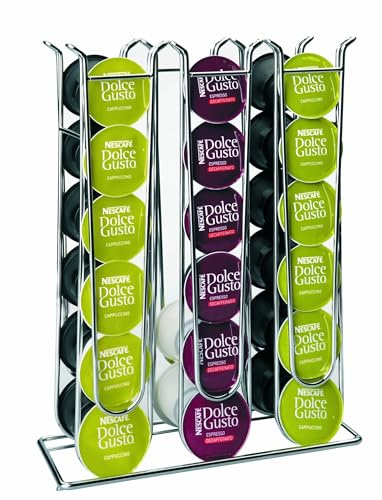 IBILI - Dispensador de capsulas de café Dolce Gusto, 36 cápsulas, Acero Cromado