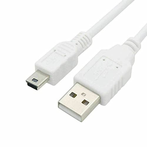 Mr. Gadget's Solutions 0.5Meter Mini USB Cable, USB A to Mini USB B for PC/P-S3/GPS units/Digital Cameras/PDAs, M/M Charging & Data Sync Cable – White