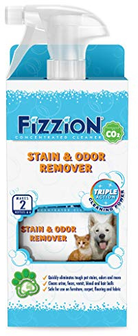 Fizzion Pet Stain and Odor Remover 23 ounce Empty Spray Bottle with 2 Refills