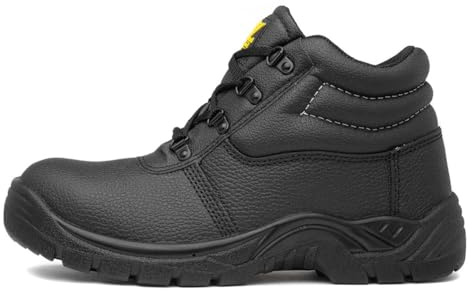 EarthWorks Safety - EarthWorks Scraper Mens Black Safety Boot - Size 9 UK - Black