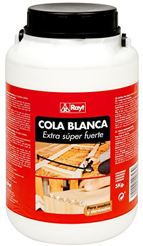 Rayt | Cola blanca extra rápida múltiples usos: madera, papel, cartón, cerámica y todo tipo de materiales porosos | 5kg | Ref. 296-23