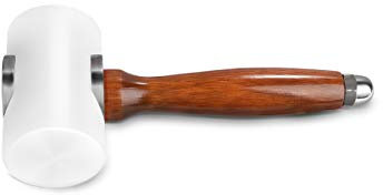 Rubber Hammer Mallet for Leatherwork Leather Carving Cowhide Sew DIY Leathercraft Wooden Mallet Wood Handle (T-Head)