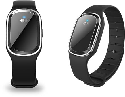 Braccialetto repellente per zanzare ad ultrasuoni Confezione da 2 bambini Braccialetto anti zanzara per adulti Controllo dei parassiti Repeller ad ultrasuoni per bambini Toddler, bianco + nero