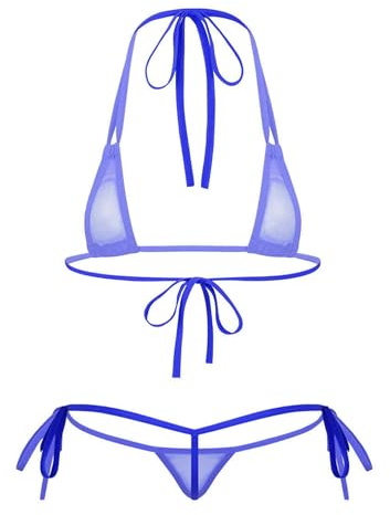 Mufeng Donna Costume da Bagno Micro Mini Bikini Brasiliana Tankini Set Due Pezzi Reggiseno + G-String Lingerie Costumi Mare Tanga Thong Perizoma Swimsuit