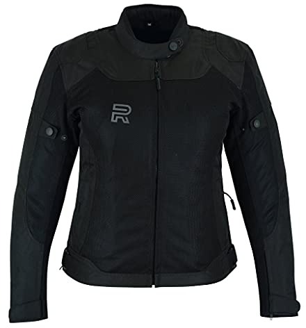 RAXUS Motorradjacke für den Sommer, für Damen, CE-zertifiziert (schwarz, XXL)