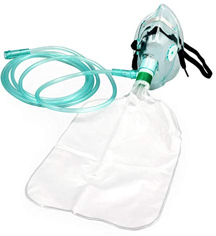 Maschera di ossigeno non rerespirante per adulti