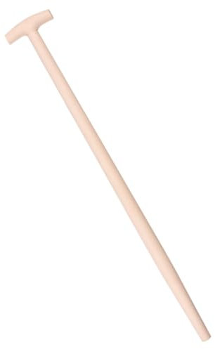 T Type Wooden Shaft Handle 100 cm / 39 - Hardwood Replacement Handle for Shovel, Spade, Fork - 40 mm to 25 mm Tapered Garden Tool Handle for DIY, Landscaping, Renovation, Yard Work