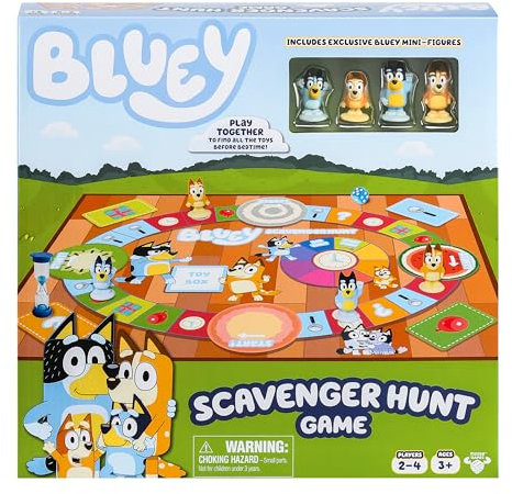 Bluey Scavenger Hunt Game A Fun Board Game Full Of Fun Activities To Perform, Things To Find And Questions About Bluey To Answer