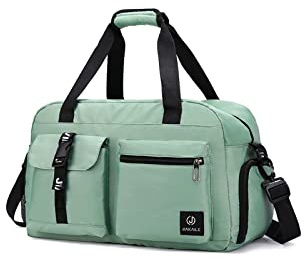 CORIOS Groß Sporttasche für Herren/Damen Reisetaschen Duffle Bag Oxford Schwimmtasche Fitnesstasche Weekender Übernachtung Tasche Kabinenreisetasche Trainingstasche Handgepäck mit Schuhfach Grün