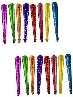 ibasenice 40stücke Bunte Aufblasbare Sticks Mit Glocken Cheer Sticks Für Hochzeiten Sportveranstaltungen Und Partys Für Feiern Unterstützung Ihres Teams Gemischte Farben