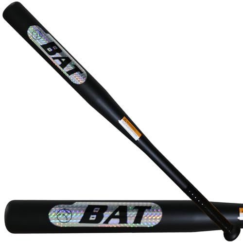 76 cm basebollträ kraftigt viktat stål basebollträ metall fladdermöss svart, 5 cm tunna