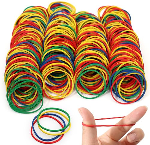 600 Stück Gummiringe, 200g，38mm Gummiringe Verschiedene Größen, Farbe Im Haushalt Rubber Band，Kann zu Hause, im Büro usw. verwendet werden, wiederverwendbar und langlebig.