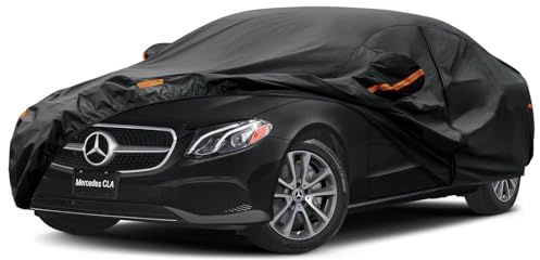 Kayme Autoplane Wasserdicht Atmungsaktiv für Mercedes Benz CLA (2013-2025), 7 Schichten Vollgarage Autoabdeckung für Regen Sonne Staub Schutz Verkratzt, Autoabdeckung mit Reflektierenden Streifen.