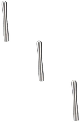 Amosfun 3pcs Stainless Steel Ice Crusher Bar for Cocktail Reusable Funky Ice Cubes Stirrers Bar Unit