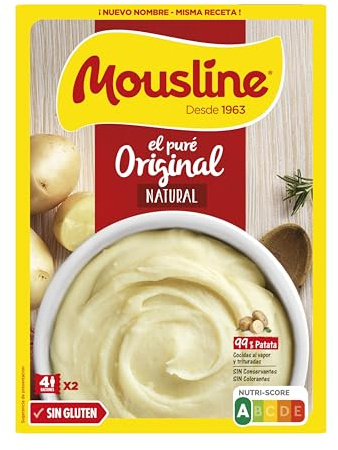 Mousline - Puré de Patatas Maggi, Patatas en Copos, Sin Gluten - 230 g | Instantáneo. Sin aditivos artificiales. Apto para guarniciones, croquetas, rellenos y bases de recetas
