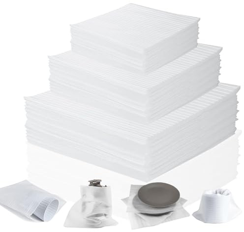 120Stk Schaumfolie Verpackungsmaterial, Packpapier Umzug, Luftpolsterfolie Umzug, Schaumfolie Für Umzugskartons Kartons Geschirr Gläser Weinflaschen Versand(8 * 16cm,15 * 30cm,16 * 23cm)