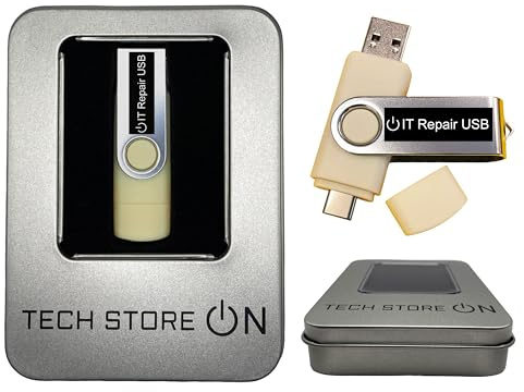 Computer IT Repair - Windows Antivirus Hard Drive Data File Recovery Password Reset Tools Utilities Drivers Live Bootable Boot USB Flash Thumb Drive + Tin Case