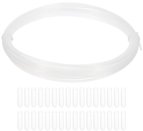 PATIKIL 3 mm x 3 mm x 10 meter urbening för sömnad, PP-plasturbening med PVC-ändlock för handgjorda dockor hattar handväskor bröllopsklänningar gör-det-själv tillverkning, genomskinlig