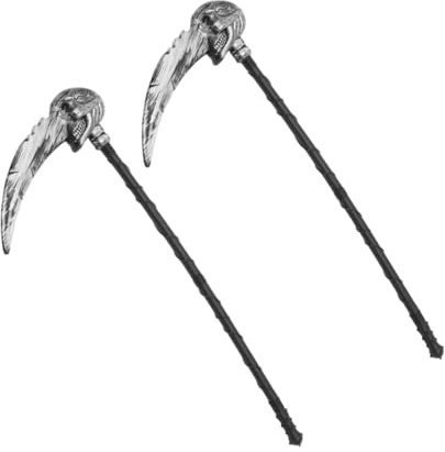 Yardenfun 2 Pièces Grim Reaper Scythe Détachable Halloween Cosplay Accessoire Garçon Fille Adulte Prop Sécurisé Non Tranchant pour Fête et Performance