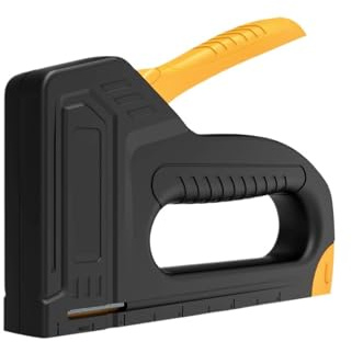 Pistolet agrafeur pneumatique sans Huile pour Bois, agrafeuses manuelles à Usage Domestique léger, cloueuse pour Tapisserie avec 1 200 agrafes, Outils de menuiserie pour décoration