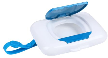 POPETPOP Salviette Umidificate Portatile con Pulsante e Cinturino Custodia Conveniente per Salviettine da Viaggio per Ragazzo Ragazza Adatta Passeggini e Borse Pannolini Dimensioni