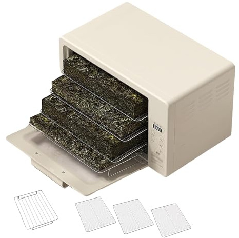 Forno essiccatore ad aria calda intelligente per alghe, essiccatore elettrico per alghe da 25 litri con 4 retine, controllo della temperatura da 30 a 100 °C, timer 24 ore, 4 livelli
