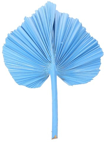 SHINEOFI Decoración de Hoja de Palma Seca Abanico de Palma Artificial Azul Decorativa para Bodas y Actividades Temáticas Hawaianas