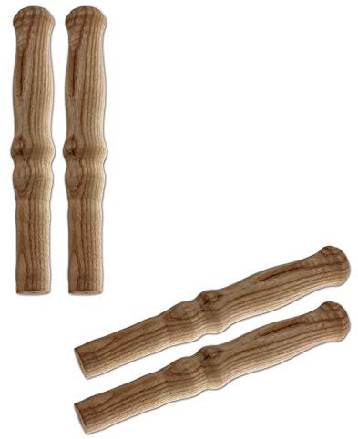 BigDean 4 Schubkarren Universal Holzgriffe Schubkarrengriffe Griffe Holz | Schiebkarre Griffe aus Holz, wetterfest, rutschfest, enorm stabile Karrengriffe