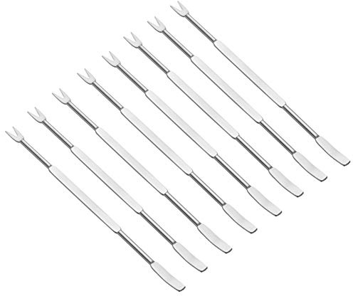8-Piece Stainless Steel Lobster & Crab Forks, Nut Forks, Silver Seafood Picks
