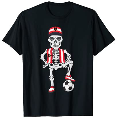 Österreich Fußball Skelett Fan Mannschaft T-Shirt