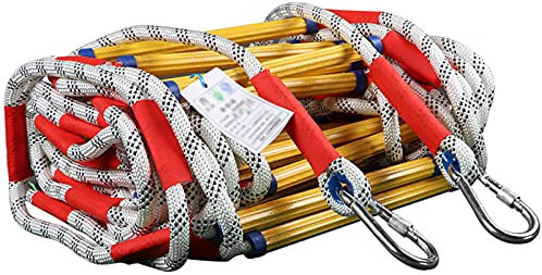 JKGHK Rescue rope ladder, Escape Rope Ladder, fireproof rescue ladder -Strong Load-Bearing fire ladder for emergencies, for quick use in fire/disaster