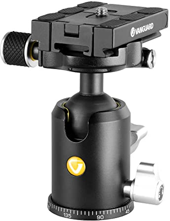 Vanguard VEO BP-50T Kugelkopf mit abnehmbarem Schwenkgriff und Schnellschuh mit integriertem Smartphone-Anschluss