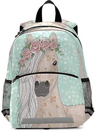Sac à dos pour enfants avec de beaux poils de cheval pour l'école maternelle pour tout-petits filles garçons, multicolore, Taille unique, Sac à dos enfant
