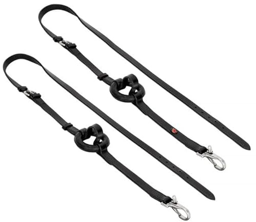Start Elastischer Ausbinder für Pferde & Pony – mit Gummiringen, Edelstahl-Karabiner & verstellbar – ideal zum Longieren und Muskelnaufbau (Schwarz, Pony)