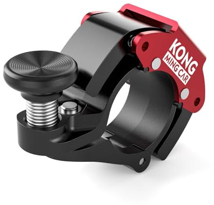 KONG MING CAR Bike Bell - Aluminum Bicycle Bell for Handlebar (22mm-24 mm) - Loud Crisp Clear Sound Bike Bicycle Bell Horn for Adults or Kids Bikes (Red)