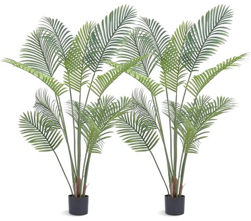 VEVOR Areca Catechu Künstlich 800x800x1524mm Kunstpflanze PE Künstliche Pflanzen Plastikpflanzen im Topf Betelnusspalme Geruchslos Wasserdicht Ideal für Schlafzimmer Arbeitszimmer Wohnzimmer