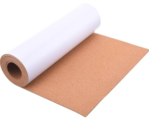 Korktafelrolle, selbstklebende Pinnwände, 260 x 40 cm - 3 mm dick, große Korkplatten, dekorative Korkplatten für Wände, Büro, Küche, Poster, Visionboard, Pinnwände, ideal für DIY-Dekoration, UK