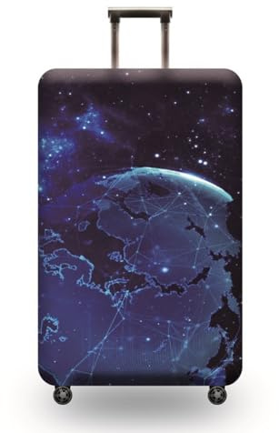 Reise Kofferschutzhülle 3D Blau Lila Orange Fantasy Sternenhimmel Galaxien Druck Kofferabdeckung Elastische Abdeckung Luggage Gepäck Cover für 18-32-Zoll Koffer (Bunt 4,XL(29-32 Zoll))