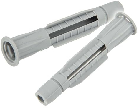 tecuro Hohlraumdübel 14,0 x 75 mm - 50 Stück - Universaldübel für Beton, Vollstein, Hohllochziegel, Hohlblockstein, Porenbeton, Gipskartonplatte, Gipsfaserplatte - Kunststoff grau