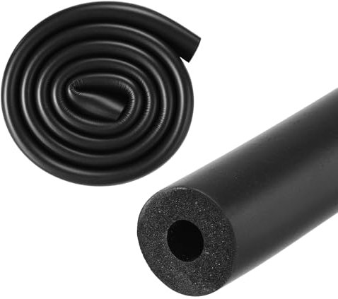 M METERXITY Pipe Insulation Tube, 9mm ID 25mm 1 OD 3.3Ft 1m Length, Soft Flexible Foam Tubing for Handle Grip Support/Guitar Stand/Roof Racks [Black]
