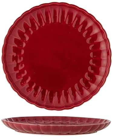 Bloomingville Latina - Plato llano (gres, 27 x 2 cm), color rojo
