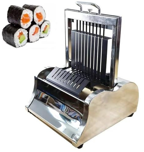 MáQuina Manual Para Hacer Sushi De Acero Inoxidable Con Cuchillas ExtraíBles Y Encimera, Corta El Sushi De Manera Uniforme Y Hace Rollos De Sushi,8Segments