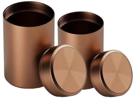 2 Pcs smell proof container,Portable small sealed container, multi purpose odor proof storage container, sealed aluminum metal sugar containers, used for storage of spices, coffee tea during travel